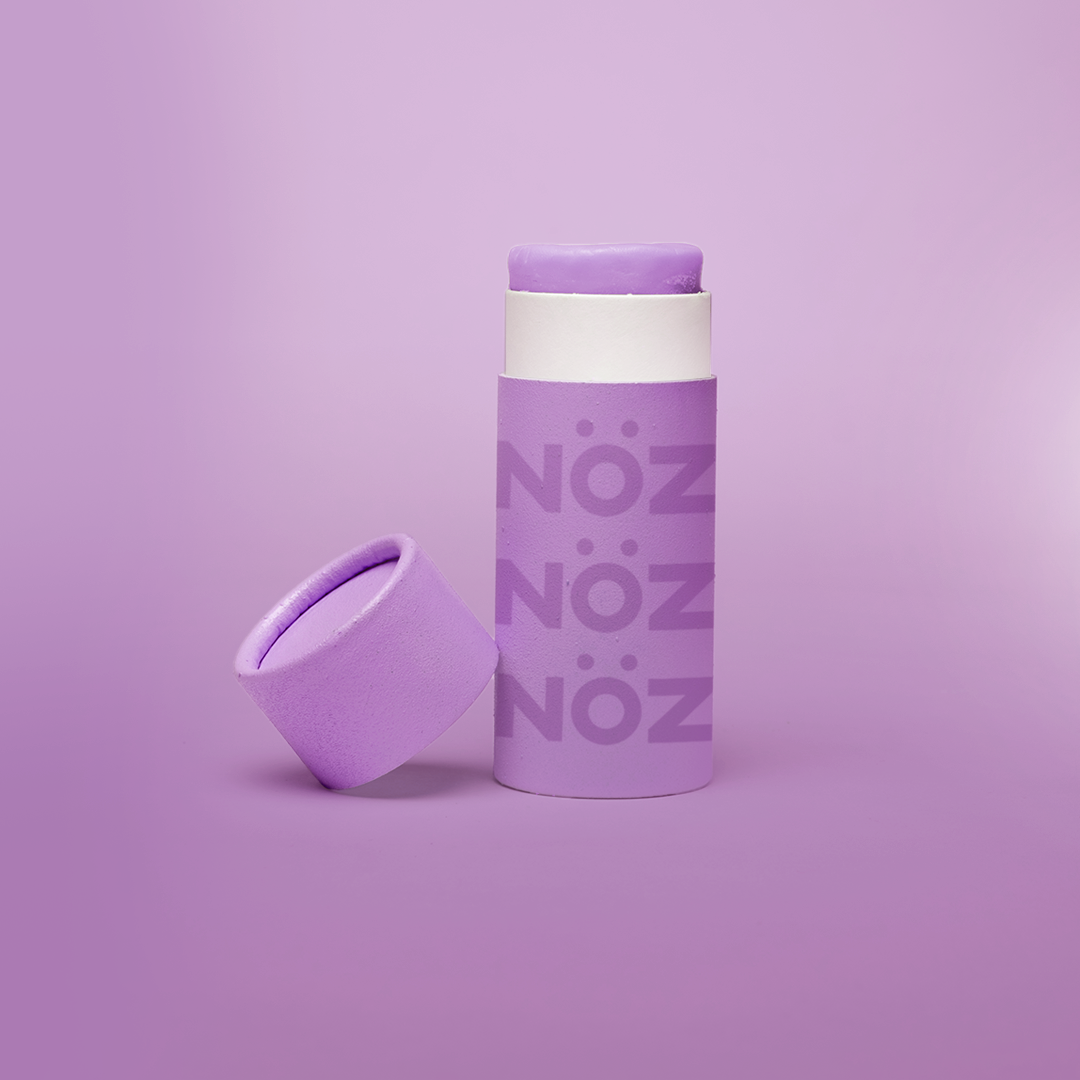 Noz Funscreen in Joyful Lavender purple color in front of gradient lavender background